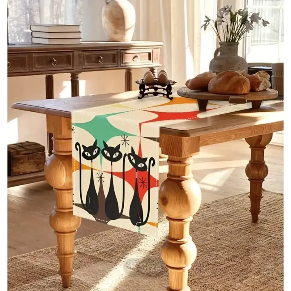 MCM Atomic Cats Table Runner 13